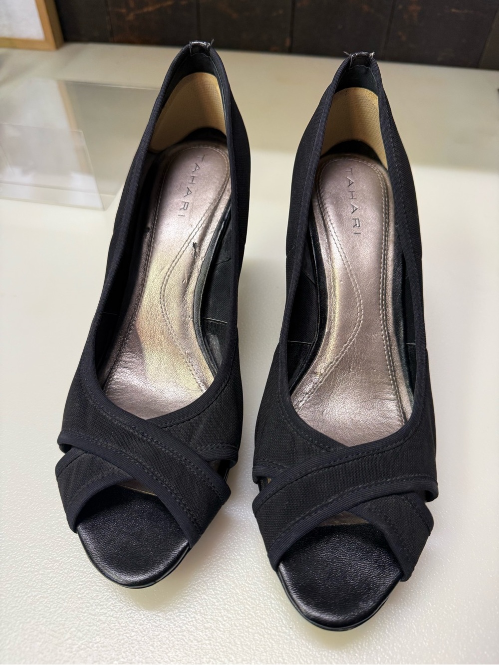 Tahari platform heels